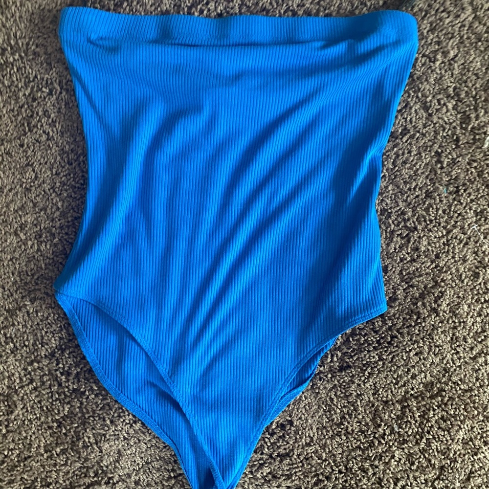 Forever 21 ribbed strapless bodysuit